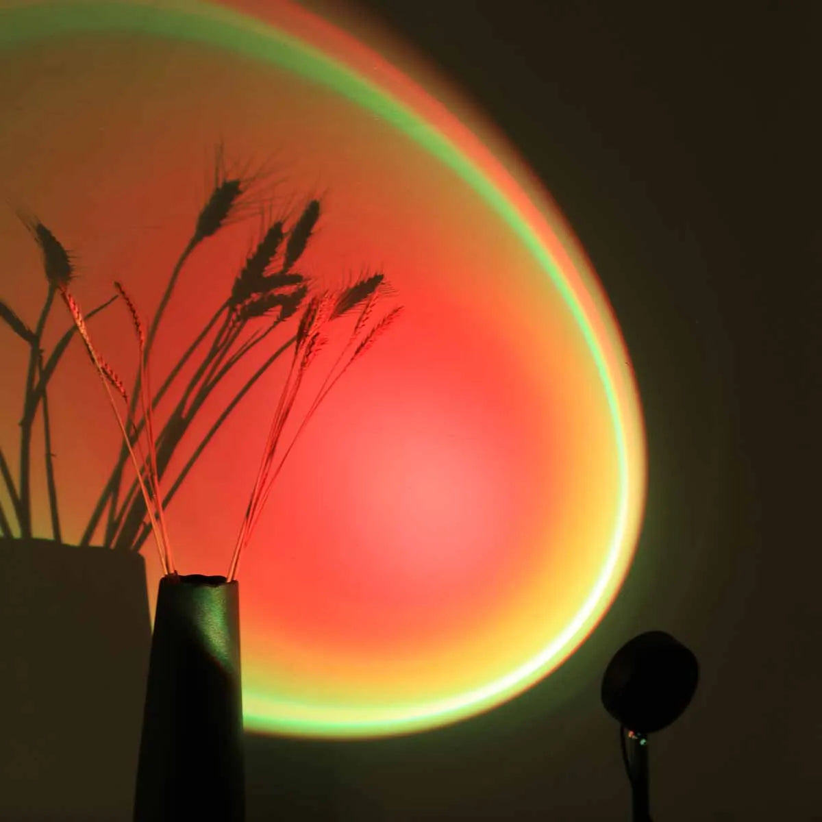Luz de projeção USB Sunset, controle remoto 16 cores, 180 ° Rotação