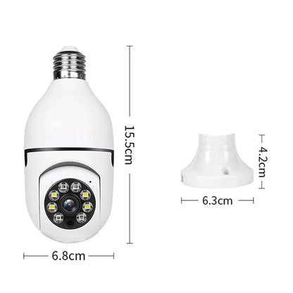 Câmera de Vigilância Bulbo com Visão Noturna, 5G, WiFi