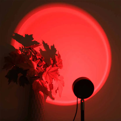 Luz de projeção USB Sunset, controle remoto 16 cores, 180 °   Rotação